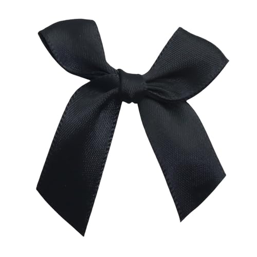 YKAFADE 50 Stück Satin Schleifen, Satinband Mini Schleifen zum Basteln Klein Schleifer 5×5cm Geschenkschleifen für Nähen, Hochzeit Deko, Karten DIY Basteln Geschenkverpackung -Schwarz YKAFADE 50 Stück Satin Schleifen, Satinband Mini Schleifen zum Basteln Klein Schleifer 5×5cm Geschenkschleifen für Nähen, Hochzeit Deko, Karten DIY Basteln Geschenkverpackung -Schwarz von YKAFADE
