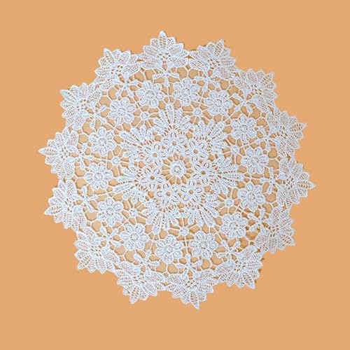 YKAFADE 8 Stück 30cm Runde Bestickte Tischmatte, Spitzendeckchen Handarbeit Geklöppelt Weiße Häkeldeckchen Tischdecke Untersetzer Spitze Tischläufer für Küche, Esszimmer,Party Hochzeit Heimdekoration YKAFADE 8 Stück 30cm Runde Bestickte Tischmatte, Spitzendeckchen Handarbeit Geklöppelt Weiße Häkeldeckchen Tischdecke Untersetzer Spitze Tischläufer für Küche, Esszimmer,Party Hochzeit Heimdekoration von YKAFADE