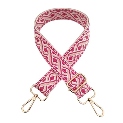 YKAFADE Boho Verstellbar Schultergurt für Taschen Schulterriemen Umhängegurt Herren Taschenriemen Damen Zubehör Breiter Riemen Schulterriemen für Damen Herren, DIY Zubehör für Tasche -Rose von YKAFADE
