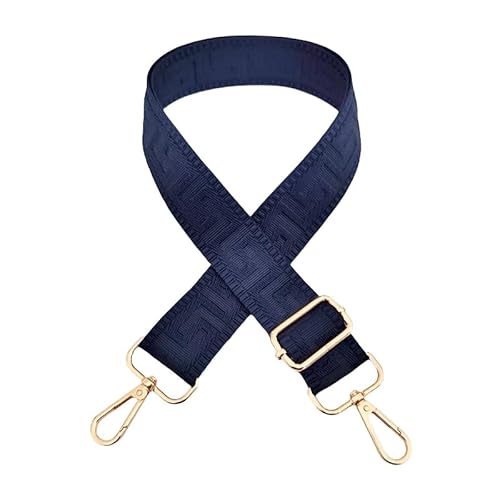 YKAFADE Boho Verstellbarer Schultergurt für Taschen - 72-130cm Ersatz-Taschengurt mit Karabiner Gold 3.8cm Breiter Riemen Schulterriemen für Damen Herren,DIY Zubehör für Tasche,Navy Blau YKAFADE Boho Verstellbarer Schultergurt für Taschen - 72-130cm Ersatz-Taschengurt mit Karabiner Gold 3.8cm Breiter Riemen Schulterriemen für Damen Herren,DIY Zubehör für Tasche,Navy Blau von YKAFADE