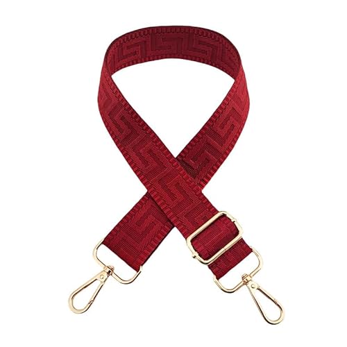YKAFADE Boho Verstellbarer Schultergurt für Taschen - 72-130cm Ersatz-Taschengurt mit Karabiner Gold 3.8cm Breiter Riemen Schulterriemen für Damen Herren,DIY Zubehör für Tasche,Rot YKAFADE Boho Verstellbarer Schultergurt für Taschen - 72-130cm Ersatz-Taschengurt mit Karabiner Gold 3.8cm Breiter Riemen Schulterriemen für Damen Herren,DIY Zubehör für Tasche,Rot von YKAFADE