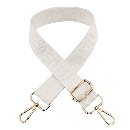 YKAFADE Boho Verstellbarer Schultergurt für Taschen - 72-130cm Ersatz-Taschengurt mit Karabiner Gold 3.8cm Breiter Riemen Schulterriemen für Damen Herren,DIY Zubehör für Tasche,Weiß YKAFADE Boho Verstellbarer Schultergurt für Taschen - 72-130cm Ersatz-Taschengurt mit Karabiner Gold 3.8cm Breiter Riemen Schulterriemen für Damen Herren,DIY Zubehör für Tasche,Weiß von YKAFADE