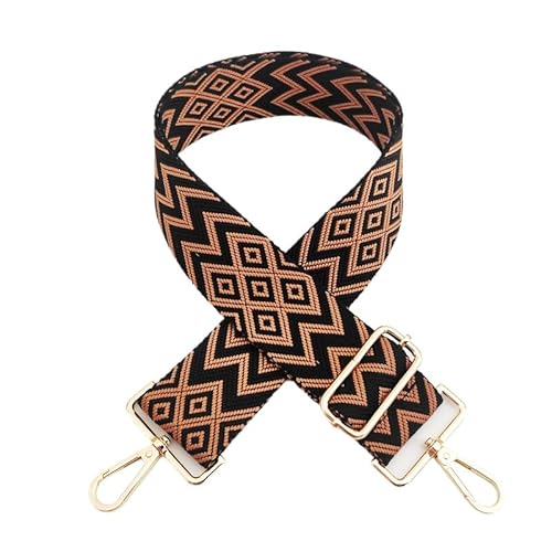 YKAFADE Boho Verstellbarer Schultergurt für Taschen - 72-130cm Retro Schulterriemen mit Gold Karabiner Taschengurte zum Wechseln Gurt für Handtasche Umhängetasche Crossbody Bag -Schwarz braun YKAFADE Boho Verstellbarer Schultergurt für Taschen - 72-130cm Retro Schulterriemen mit Gold Karabiner Taschengurte zum Wechseln Gurt für Handtasche Umhängetasche Crossbody Bag -Schwarz braun von YKAFADE