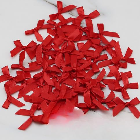 YKAFADE Mini Satinschleifen,100 Stück Satinband Schleifen Satinschleifen Deko Klein Satin Band Schleife Mini Band Bowtie für Karte Herstellung Verzierungen Geschenkverpackung -Rot YKAFADE Mini Satinschleifen,100 Stück Satinband Schleifen Satinschleifen Deko Klein Satin Band Schleife Mini Band Bowtie für Karte Herstellung Verzierungen Geschenkverpackung -Rot von YKAFADE