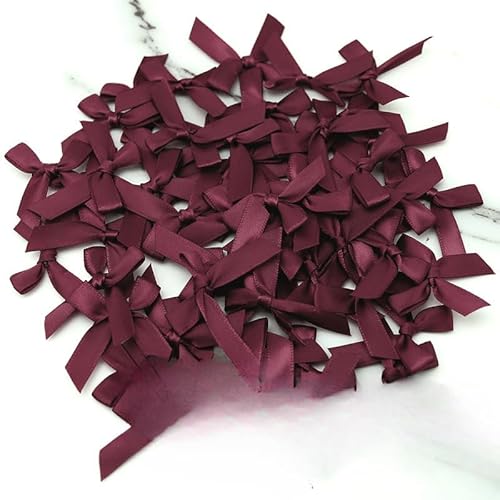 YKAFADE Mini Satinschleifen,50 Stück Satinband Schleifen Satinschleifen Deko Klein Satin Band Schleife Mini Band Bowtie für Karte Herstellung Verzierungen Geschenkverpackung -Weinrot YKAFADE Mini Satinschleifen,50 Stück Satinband Schleifen Satinschleifen Deko Klein Satin Band Schleife Mini Band Bowtie für Karte Herstellung Verzierungen Geschenkverpackung -Weinrot von YKAFADE
