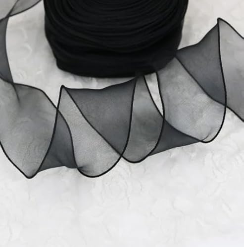 YKAFADE Organzaband 22m Geschenkband Schleifenband 60mm Breit Transparentes Organza Bänder Dekoband für für Geschenkverpackung Brautstrauß Basteln Geburtstag Hochzeit Dekoration -Schwarz YKAFADE Organzaband 22m Geschenkband Schleifenband 60mm Breit Transparentes Organza Bänder Dekoband für für Geschenkverpackung Brautstrauß Basteln Geburtstag Hochzeit Dekoration -Schwarz von YKAFADE