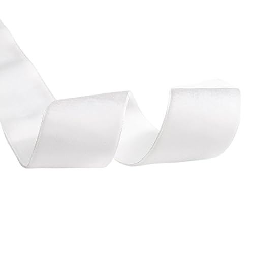 YKAFADE Samtband 25 Yards 40 mm Breite Geschenkband Schleifenband Schmuckband zum Dekorieren & Basteln Dekoration für Haarschmuck Kranz Deko DIY Schleife Bogen Hochzeit Tischdeko -Weiße #1 YKAFADE Samtband 25 Yards 40 mm Breite Geschenkband Schleifenband Schmuckband zum Dekorieren & Basteln Dekoration für Haarschmuck Kranz Deko DIY Schleife Bogen Hochzeit Tischdeko -Weiße #1 von YKAFADE