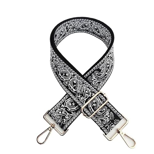 YKAFADE Schultergurt 5CM Breit Schulterriemen 75cm-130cm Stickerei Schultergurt mit Karabiner für Taschen Umhängegurt Taschengurte Zum Wechseln für Damen Handtaschen DIY Zubehör -Schwarz Weiß YKAFADE Schultergurt 5CM Breit Schulterriemen 75cm-130cm Stickerei Schultergurt mit Karabiner für Taschen Umhängegurt Taschengurte Zum Wechseln für Damen Handtaschen DIY Zubehör -Schwarz Weiß von YKAFADE