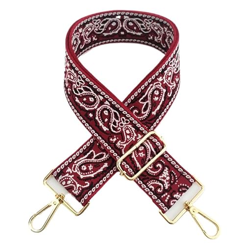YKAFADE Schultergurt 5CM Breit Schulterriemen 75cm-130cm Stickerei Schultergurt mit Karabiner für Taschen Umhängegurt Taschengurte Zum Wechseln für Damen Handtaschen DIY Zubehör -Weinrot YKAFADE Schultergurt 5CM Breit Schulterriemen 75cm-130cm Stickerei Schultergurt mit Karabiner für Taschen Umhängegurt Taschengurte Zum Wechseln für Damen Handtaschen DIY Zubehör -Weinrot von YKAFADE