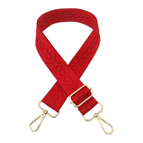 YKAFADE Schultergurt für Taschen Breit 3.8CM Tragegurt Schulterriemen mit Karabiner für Schultertaschen Tragetaschen Handtasche DIY-Zubehör Taschenriemen Taschengurte zum Wechseln -Rot von YKAFADE
