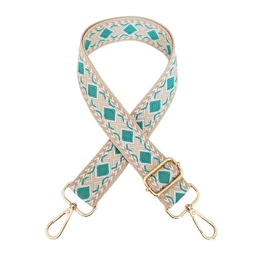 YKAFADE Schultergurt für Taschen Schulterriemen 3.8cm Breite mit Karabiner Rhombus Muster Taschenband Verstellbar 75-130cm Tragegurt Umhängegurt für Schultertaschen Tragetasche -Weiß Grün YKAFADE Schultergurt für Taschen Schulterriemen 3.8cm Breite mit Karabiner Rhombus Muster Taschenband Verstellbar 75-130cm Tragegurt Umhängegurt für Schultertaschen Tragetasche -Weiß Grün von YKAFADE