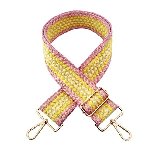 YKAFADE Verstellbarer Schultergurt für Taschen, 5 cm breiter Umhängetasche Ersatzgurt Canvas Handtasche Taschenriemen DIY Zubehör für Handtaschen Tragetaschen und Umhängetaschen -Rosa Gelb YKAFADE Verstellbarer Schultergurt für Taschen, 5 cm breiter Umhängetasche Ersatzgurt Canvas Handtasche Taschenriemen DIY Zubehör für Handtaschen Tragetaschen und Umhängetaschen -Rosa Gelb von YKAFADE