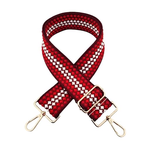 YKAFADE Verstellbarer Schultergurt für Taschen, 5 cm breiter Umhängetasche Ersatzgurt Canvas Handtasche Taschenriemen DIY Zubehör für Handtaschen Tragetaschen und Umhängetaschen -Rot von YKAFADE