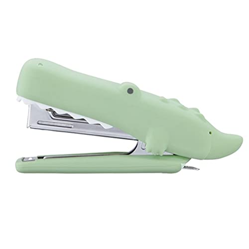 Mini-Hefter, Desktop-Hefter, Tier-Silikon-Hefter, Desktop, niedliche manuelle Hefter, Schreibwaren, Bürobedarf, Heim- und Schulzubehör for Kinder, (Farbe: Biber) (Farbe: Hai) (Farbe: Hai)(Crocodile) von YKJGRTF