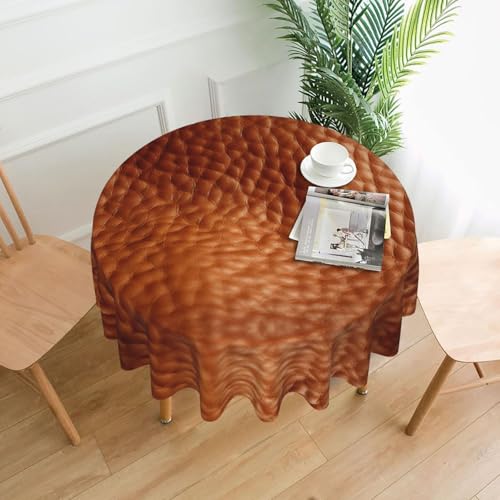 YKJJFVZ Runde Tischdecke mit Rindslederdruck, weiches Polyestergewebe, Tischdecke für runde Tische YKJJFVZ Runde Tischdecke mit Rindslederdruck, weiches Polyestergewebe, Tischdecke für runde Tische von YKJJFVZ