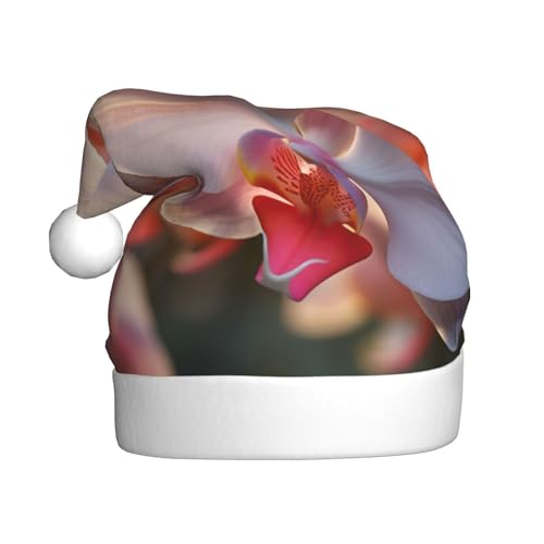 YKJJFVZ Schöne Weihnachtsmütze mit Orchideen-Motiv, Weihnachtsmütze für Erwachsene, Uni, Weihnachtsmütze für Neujahr, festliche Party YKJJFVZ Schöne Weihnachtsmütze mit Orchideen-Motiv, Weihnachtsmütze für Erwachsene, Uni, Weihnachtsmütze für Neujahr, festliche Party von YKJJFVZ