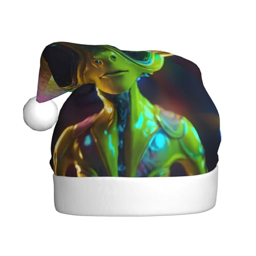 YKJJFVZ Weihnachtsmütze mit Alien-Planeten-Druck, Weihnachtsmütze für Erwachsene, Uni, Weihnachtsmütze für Neujahr, festliche Party YKJJFVZ Weihnachtsmütze mit Alien-Planeten-Druck, Weihnachtsmütze für Erwachsene, Uni, Weihnachtsmütze für Neujahr, festliche Party von YKJJFVZ