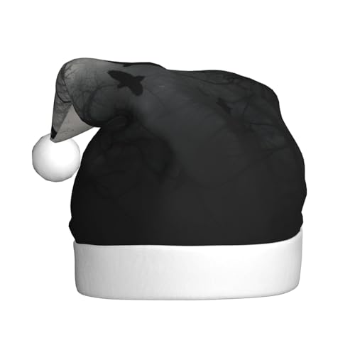 YKJJFVZ Weihnachtsmütze mit Aufdruck "Black Crow1", Weihnachtsmütze für Erwachsene, Uni, Weihnachtsmütze für Neujahr, festliche Party YKJJFVZ Weihnachtsmütze mit Aufdruck "Black Crow1", Weihnachtsmütze für Erwachsene, Uni, Weihnachtsmütze für Neujahr, festliche Party von YKJJFVZ