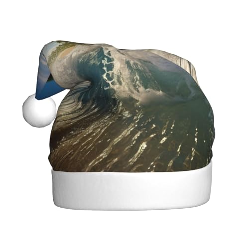 YKJJFVZ Weihnachtsmütze mit Aufdruck "Water Rush to Tropical Beach", Weihnachtsmütze für Erwachsene, Uni, Weihnachtsmütze für Neujahr, festliche Party YKJJFVZ Weihnachtsmütze mit Aufdruck "Water Rush to Tropical Beach", Weihnachtsmütze für Erwachsene, Uni, Weihnachtsmütze für Neujahr, festliche Party von YKJJFVZ