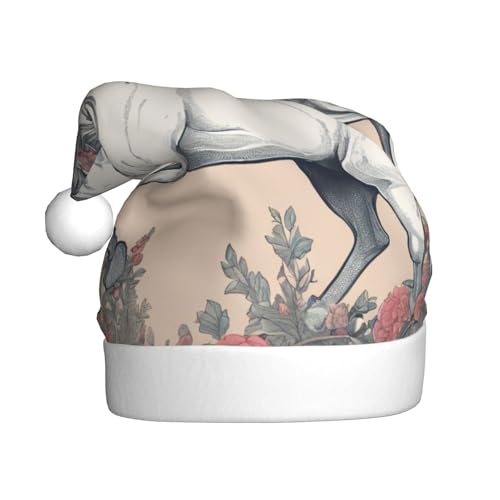 YKJJFVZ Weihnachtsmütze mit Einhorn-Aufdruck, Weihnachtsmütze für Erwachsene, Uni, Weihnachtsmütze für Neujahr, festliche Party YKJJFVZ Weihnachtsmütze mit Einhorn-Aufdruck, Weihnachtsmütze für Erwachsene, Uni, Weihnachtsmütze für Neujahr, festliche Party von YKJJFVZ
