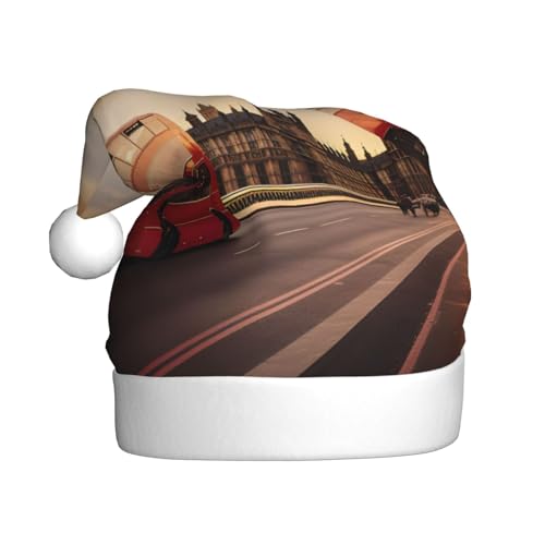 YKJJFVZ Weihnachtsmütze mit England-Symbolen, Weihnachtsmütze für Erwachsene, Uni, Weihnachtsmütze für Neujahr, festliche Party YKJJFVZ Weihnachtsmütze mit England-Symbolen, Weihnachtsmütze für Erwachsene, Uni, Weihnachtsmütze für Neujahr, festliche Party von YKJJFVZ