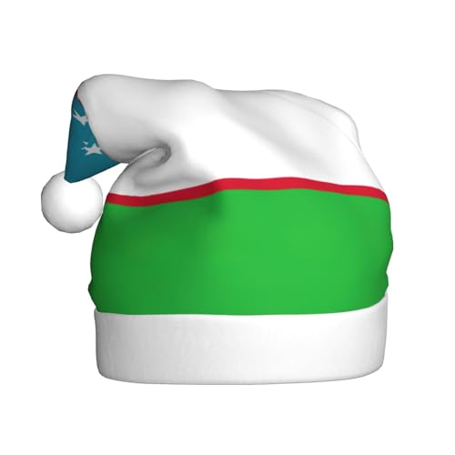YKJJFVZ Weihnachtsmütze mit Flagge der Republik Usbekistan, Weihnachtsmütze für Erwachsene, Uni, Weihnachtsmütze für Neujahr, festliche Party YKJJFVZ Weihnachtsmütze mit Flagge der Republik Usbekistan, Weihnachtsmütze für Erwachsene, Uni, Weihnachtsmütze für Neujahr, festliche Party von YKJJFVZ