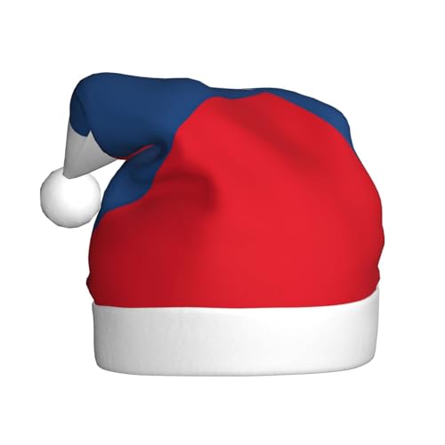 YKJJFVZ Weihnachtsmütze mit Flagge der Tschechischen Republik, Weihnachtsmütze für Erwachsene, Uni, Weihnachtsmütze für Neujahrsparty YKJJFVZ Weihnachtsmütze mit Flagge der Tschechischen Republik, Weihnachtsmütze für Erwachsene, Uni, Weihnachtsmütze für Neujahrsparty von YKJJFVZ