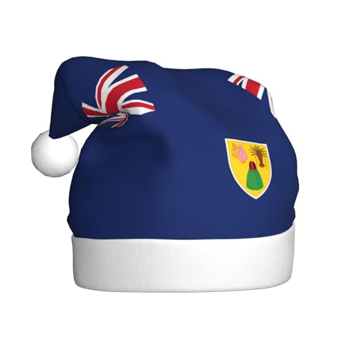 YKJJFVZ Weihnachtsmütze mit Flagge der Türken und Caicosinseln, Weihnachtsmütze für Erwachsene, Uni, Weihnachtsmütze für Neujahrsparty YKJJFVZ Weihnachtsmütze mit Flagge der Türken und Caicosinseln, Weihnachtsmütze für Erwachsene, Uni, Weihnachtsmütze für Neujahrsparty von YKJJFVZ