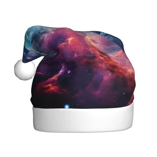 YKJJFVZ Weihnachtsmütze mit Galaxie-Wolkendruck, Weihnachtsmütze für Erwachsene, Uni, Weihnachtsmütze für Neujahr, festliche Party YKJJFVZ Weihnachtsmütze mit Galaxie-Wolkendruck, Weihnachtsmütze für Erwachsene, Uni, Weihnachtsmütze für Neujahr, festliche Party von YKJJFVZ
