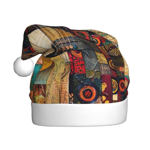 YKJJFVZ Weihnachtsmütze mit Gitarren-Muster, Weihnachtsmütze, Urlaub für Erwachsene, Uni, Weihnachtsmütze für Neujahr, festliche Party YKJJFVZ Weihnachtsmütze mit Gitarren-Muster, Weihnachtsmütze, Urlaub für Erwachsene, Uni, Weihnachtsmütze für Neujahr, festliche Party von YKJJFVZ