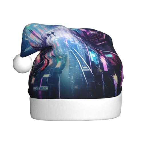 YKJJFVZ Weihnachtsmütze mit Hacker-Era-Aufdruck, Weihnachtsmütze für Erwachsene, Uni, Weihnachtsmütze für Neujahr, festliche Party YKJJFVZ Weihnachtsmütze mit Hacker-Era-Aufdruck, Weihnachtsmütze für Erwachsene, Uni, Weihnachtsmütze für Neujahr, festliche Party von YKJJFVZ