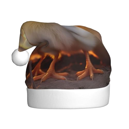 YKJJFVZ Weihnachtsmütze mit Hühnerbrut, Weihnachtsmütze für Erwachsene, Uni, Weihnachtsmütze für Neujahr, festliche Party YKJJFVZ Weihnachtsmütze mit Hühnerbrut, Weihnachtsmütze für Erwachsene, Uni, Weihnachtsmütze für Neujahr, festliche Party von YKJJFVZ