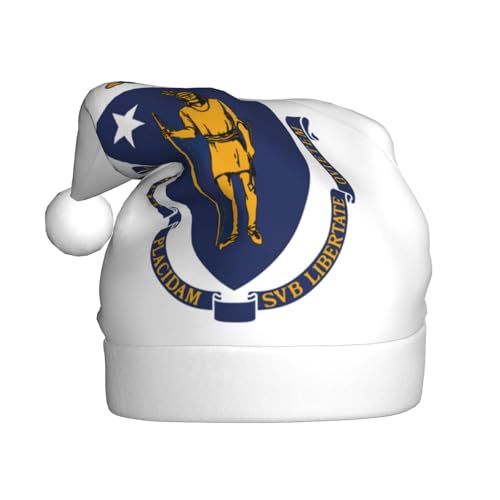 YKJJFVZ Weihnachtsmütze mit Massachusetts Staatsflagge, Weihnachtsmütze für Erwachsene, Uni, Weihnachtsmütze für Neujahr, festliche Party YKJJFVZ Weihnachtsmütze mit Massachusetts Staatsflagge, Weihnachtsmütze für Erwachsene, Uni, Weihnachtsmütze für Neujahr, festliche Party von YKJJFVZ