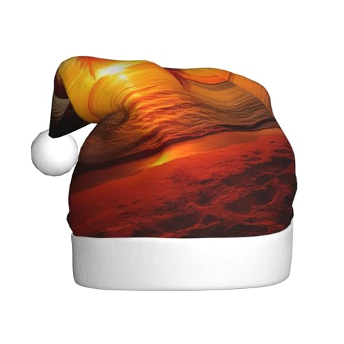 YKJJFVZ Weihnachtsmütze mit Palmen-Sonnenuntergang-Druck, Weihnachtsmütze für Erwachsene, Uni, Weihnachtsmütze für Neujahr, festliche Party YKJJFVZ Weihnachtsmütze mit Palmen-Sonnenuntergang-Druck, Weihnachtsmütze für Erwachsene, Uni, Weihnachtsmütze für Neujahr, festliche Party von YKJJFVZ
