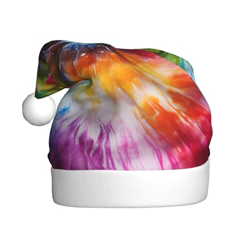 YKJJFVZ Weihnachtsmütze mit Regenbogen-Druck, Weihnachtsmütze für Erwachsene, Uni, Weihnachtsmütze für Neujahr, festliche Party YKJJFVZ Weihnachtsmütze mit Regenbogen-Druck, Weihnachtsmütze für Erwachsene, Uni, Weihnachtsmütze für Neujahr, festliche Party von YKJJFVZ