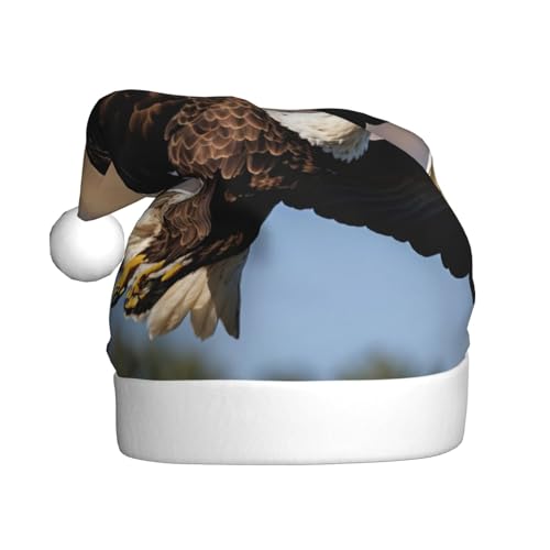 YKJJFVZ Weihnachtsmütze mit fliegendem Adler, Weihnachtsmütze für Erwachsene, Uni, Weihnachtsmütze für Neujahr, festliche Party YKJJFVZ Weihnachtsmütze mit fliegendem Adler, Weihnachtsmütze für Erwachsene, Uni, Weihnachtsmütze für Neujahr, festliche Party von YKJJFVZ