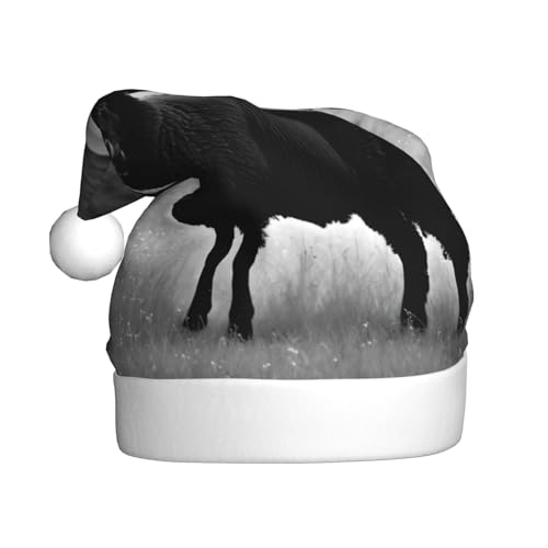 YKJJFVZ Weihnachtsmütze mit niedlichem Schaf-Lamm-Druck, Weihnachtsmütze für Erwachsene, Uni, Weihnachtsmütze für Neujahrsparty YKJJFVZ Weihnachtsmütze mit niedlichem Schaf-Lamm-Druck, Weihnachtsmütze für Erwachsene, Uni, Weihnachtsmütze für Neujahrsparty von YKJJFVZ