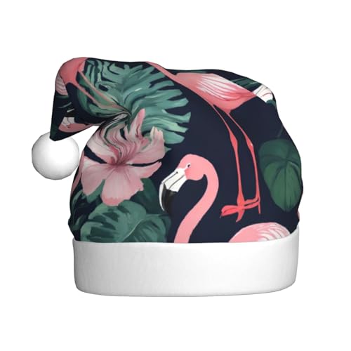 YKJJFVZ Weihnachtsmütze mit pinkem Flamingo-Druck, Weihnachtsmütze für Erwachsene, Uni, Weihnachtsmütze für Neujahr, festliche Party YKJJFVZ Weihnachtsmütze mit pinkem Flamingo-Druck, Weihnachtsmütze für Erwachsene, Uni, Weihnachtsmütze für Neujahr, festliche Party von YKJJFVZ