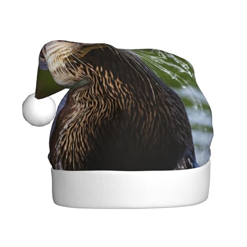 YKJJFVZ Weihnachtsmütze mit süßem braunem Otter-Druck, Weihnachtsmütze für Erwachsene, Uni, Weihnachtsmütze für Neujahr, festliche Party YKJJFVZ Weihnachtsmütze mit süßem braunem Otter-Druck, Weihnachtsmütze für Erwachsene, Uni, Weihnachtsmütze für Neujahr, festliche Party von YKJJFVZ
