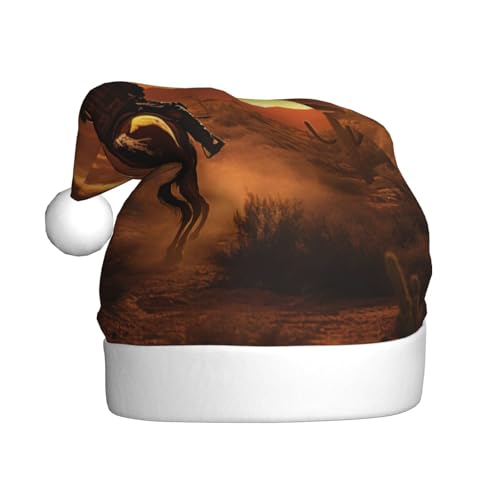 YKJJFVZ West-Wüstenkaktus mit Cowboys reitenden Pferden, Weihnachtsmütze, Weihnachtsmütze für Erwachsene, Uni, Weihnachtsmütze für Neujahr, festliche Party YKJJFVZ West-Wüstenkaktus mit Cowboys reitenden Pferden, Weihnachtsmütze, Weihnachtsmütze für Erwachsene, Uni, Weihnachtsmütze für Neujahr, festliche Party von YKJJFVZ