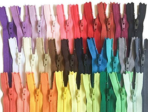 Craftbot YKK-Reißverschlüsse, mehrfarbig, 20,3 cm, Nummer 3, Nylonspulen, 30 Stück Craftbot YKK-Reißverschlüsse, mehrfarbig, 20,3 cm, Nummer 3, Nylonspulen, 30 Stück von YKK