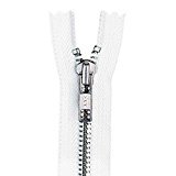 Unbekannt YKK Reißverschluss Metall Silber teilber 5mm Kette 80cm, Farbe 501 Weiss Unbekannt YKK Reißverschluss Metall Silber teilber 5mm Kette 80cm, Farbe 501 Weiss von YKK