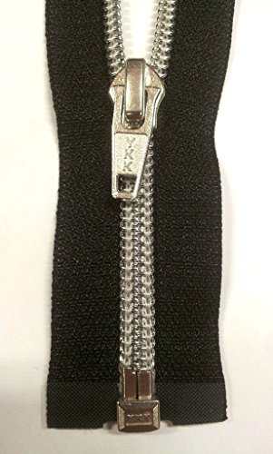 Unbekannt YKK Reißverschluss teilbar Spirale *Silber-fluoriszierend* 70cm schwarz Unbekannt YKK Reißverschluss teilbar Spirale *Silber-fluoriszierend* 70cm schwarz von YKK