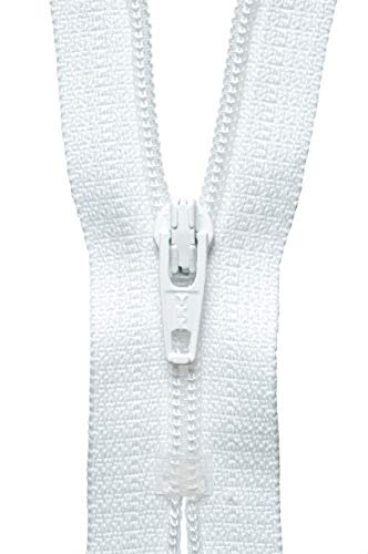 YKK 04020501 Spiralreißverschluss, Metall Nylon, Nein 501 Weiß, 20 cm Length von YKK