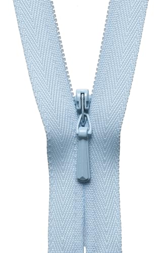 YKK 07023542 Verdeckter Reißverschluss, Nylon, Nein 542 Baby Blue, 23 cm Length von YKK