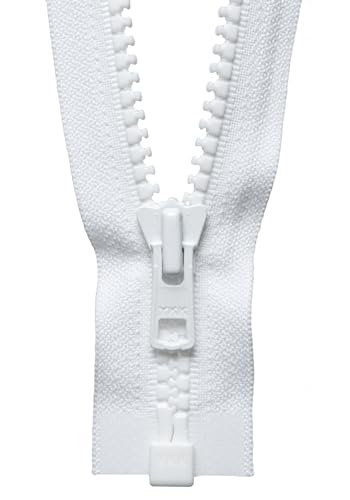 YKK 08061501 Offener Reißverschluss, Kunststoff, Nein 501 Weiß, 61 cm Length von YKK
