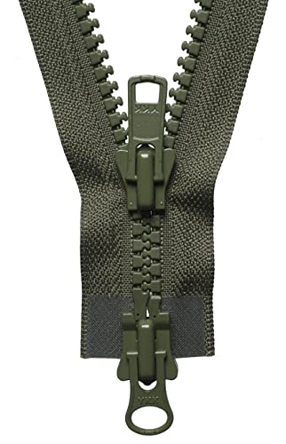 YKK 18066566 Zwei-Wege-Reißverschluss, Nein 566 Khaki, 66 cm Length von YKK