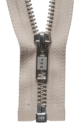 YKK 19071572 Offener Reißverschluss, Wildleder, Metall, Nein. 572 Beige, 71 cm Length von YKK