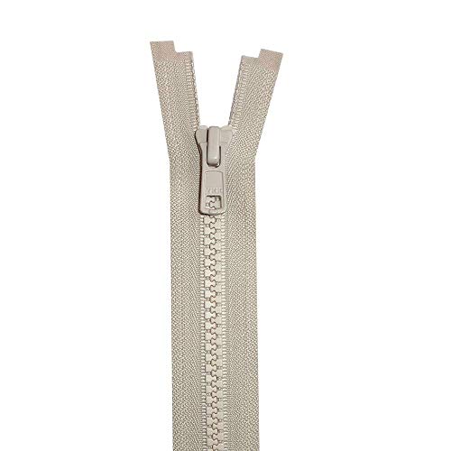 YKK - Kunststoffzahnreißverschluss - Vislon®(teilbar) - 5 mm Kettenbreite - für Jacken, Kinder- und Sportbekleidung, 65,0 cm Länge, Beige (573) von Unbekannt