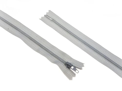 YKK Nylon geschlossen Ende Kleid Zip 50 cm Silber Grau – Pro Zip von YKK